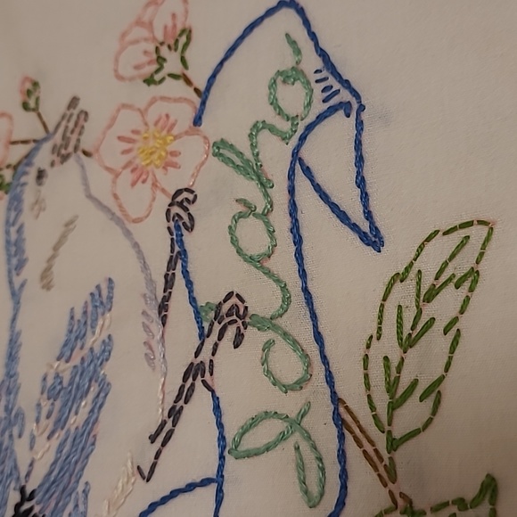 Vintage Hand Stitched Idaho State Bird & Flower - Picture 5 of 16